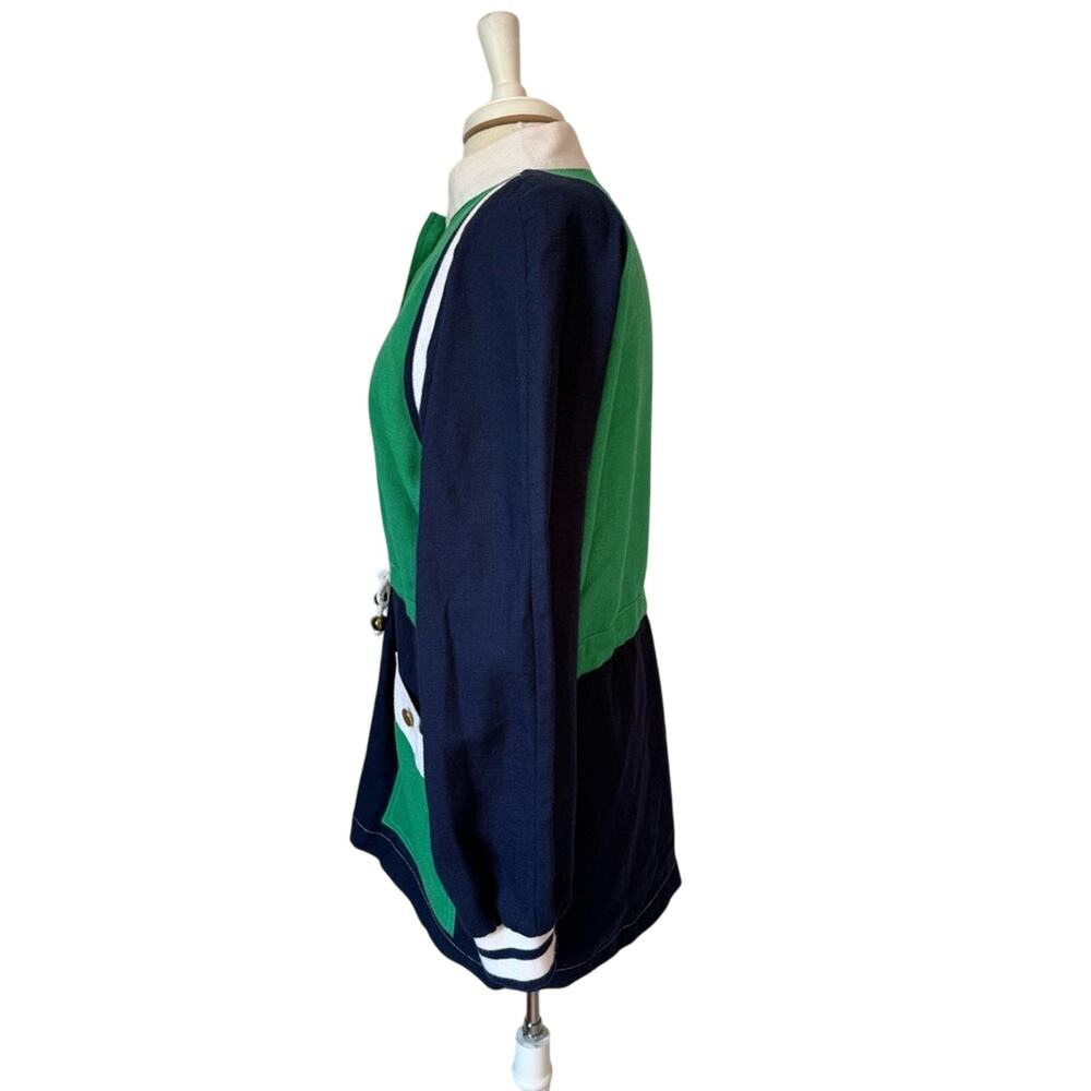 New Joyce Sportswear Vtg Women's 10 Kelly Green Colorblock Sport Anorak Jacket - Picture 3 of 11